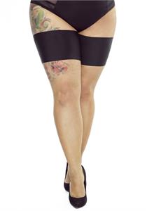 Anti-Chafing Thigh Band with Silicone Microfiber Black